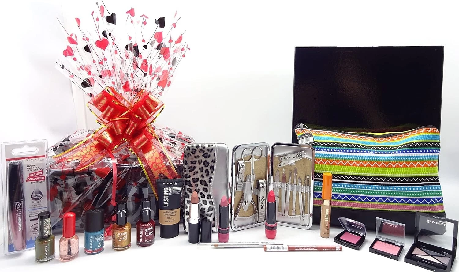 Rimmel London Beauty Gift Hamper 16Pcs Set With Free Manicure Kit + Bag