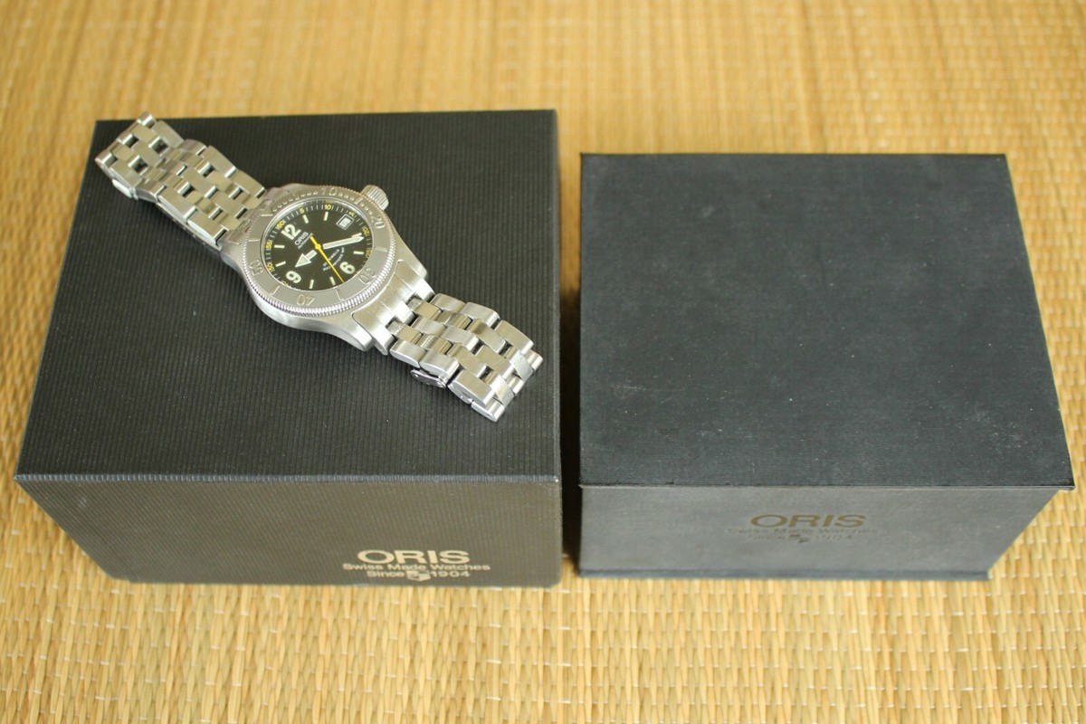 ORIS BROAD ARROW 7502 BIG CROWN DIVER BLACK MILITARY 200M BRACELET