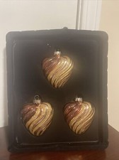 Handcraft glass Christmas hearts ornaments