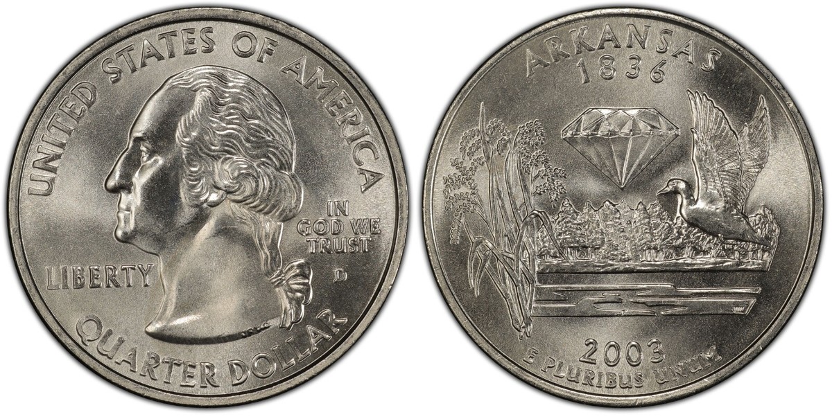 【ビンテージ】新品未開封 2003年 アーカンソー州ロールQuarter 2003 D Arkansas State Quarter. Uncirculated from US Mint