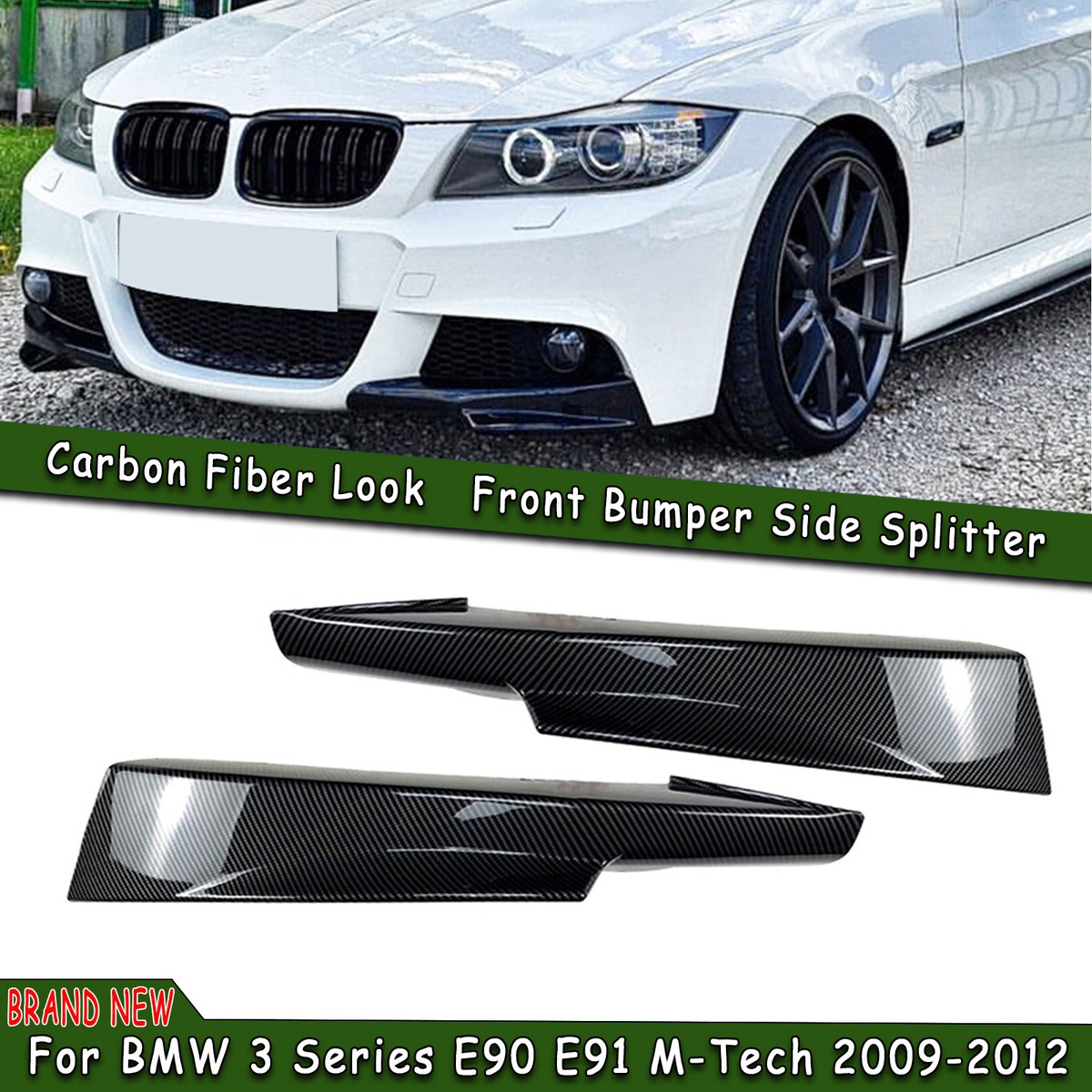 For BMW E90 E91 M-Tech LCI 09-12 Carbon Fiber Look Front Bumper