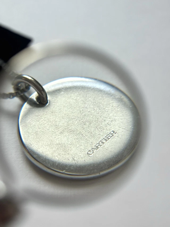 Cartier Silver Circle Pendant on Chain/Necklace - Image 4 of 4
