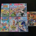 Nintendo Switch Game Lot: Animal Crossing,Sims,Mario Rabids,Sonic,Monoply