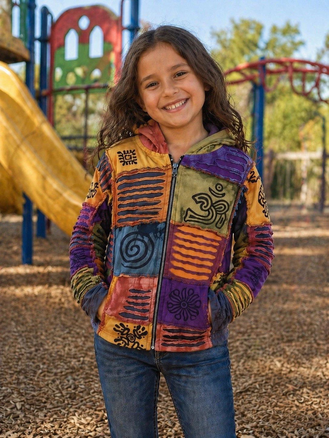 Child's Size 8 Hoodie Boho Jacket