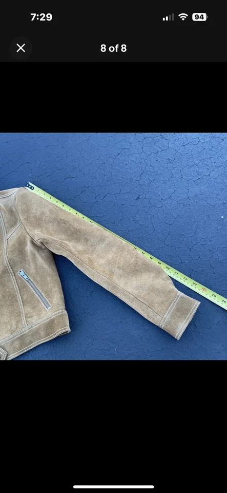 Chaqueta Moto Free People Cuero Gamuza Mujer S Abrigo Marrón Estilo “In The Street” Foto 2 de 4