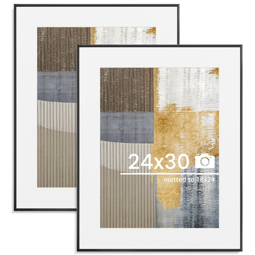 24x30 inch Metal Poster Frame - 24 x 30 Thin Aluminum Picture Frames Matted f...