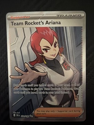 Pokémon Team Rocket’s Ariana 224/182 Destined Rivals Full Art Ultra Rare NM