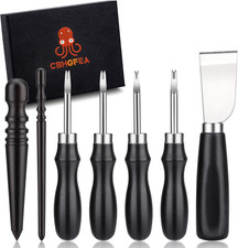 Leather Cutting and Edge Tools Set, Leather Edge Bevelers Skiving Knives