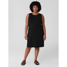 NWT Eileen Fisher Pima Cotton Stretch Jersey Tank Dress Slim Fit Size 2X