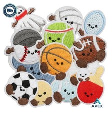 14pcs Cartoon Sport Iron On Sew Patches Embroidered Applique for Clothes Hats