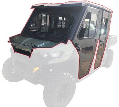 Steel Complete Cab Enclosure System with Doors for Can-Am 2016-24 Defender Max