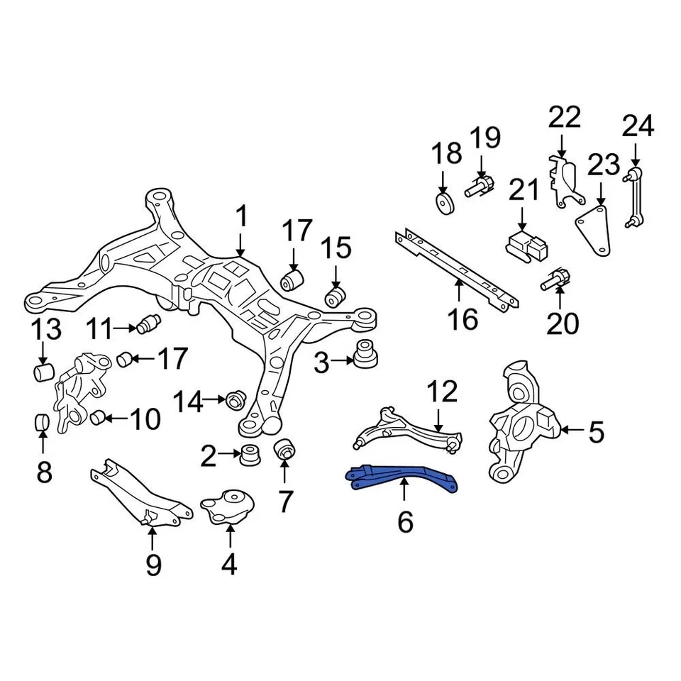 For Volvo S60 2001-2009 Volvo 30676099 Rear Left Suspension Trailing Arm - Imagem 3 de 4