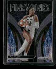 A'ja Wilson 2022 Panini Prizm WNBA Fireworks #13 Las Vegas Aces