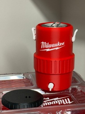 Milwaukee 12 oz Red Can Cooler, Drink-Through 