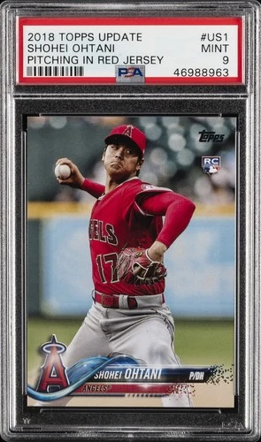 2018 TOPPS UPDATE #US1 SHOHEI OHTANI ROOKIE RC PSA 9