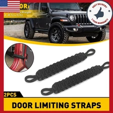 FIT Jeep Wrangler JK/YJ/TJ 2PCS Car Door Straps Limiting Belt Set Accessories US