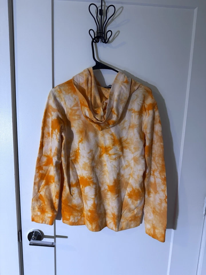 Sudadera con Capucha Lands End Niños Talla L 14-16 Naranja Tie-Dye Manga Larga Bolsillos Pullover Foto 2 de 4