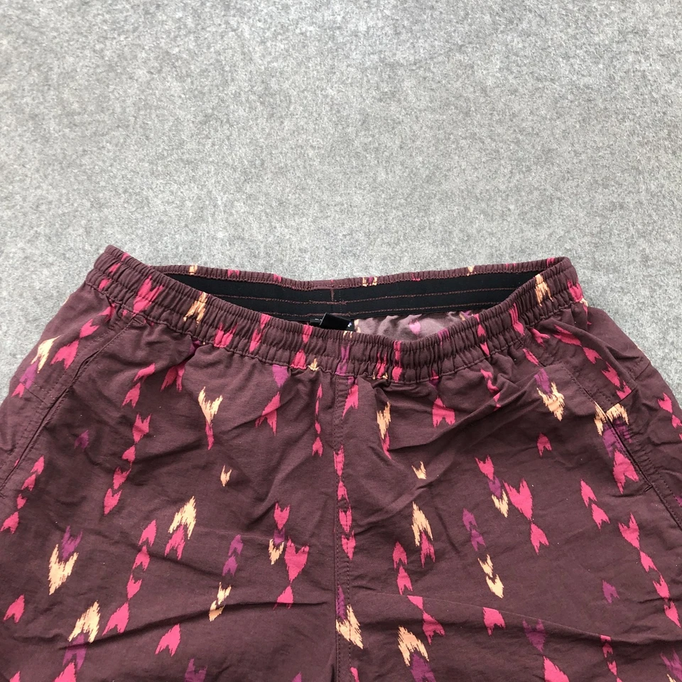 Pantalones Cortos Patagonia Baggies Para Hombre Pequeños Marrón Rojo Estampado Abstracto Nadar Exterior Nylon Foto 4 de 4