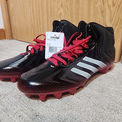 Adidas Size 11.5 Crazyquick Mid Football Cleats G99458 Red Black White