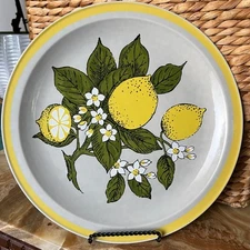 Lemon Stoneware Serving Tray 12”