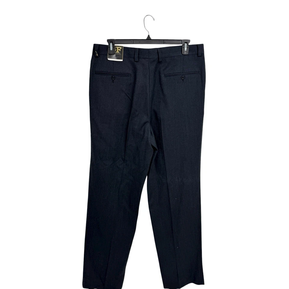 George Foreman Hombre Vestido Pantalón Plisado Frontal 100% Lana Talla 38W x 36L Foto 3 de 4