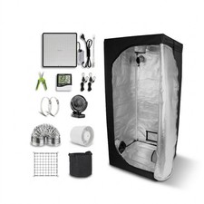Grow Set 60x60x140cm 50W Full-Spectrum LED Growbox Zelt Abluft Komplett