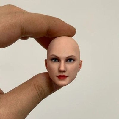 1/6 Beauty Girl Bald Head Sculpt Carved For 12inch Female Action Figure Body Toy