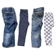 Toddler Boy Pants Jeans Stripes Checkered Size 18-24 Months