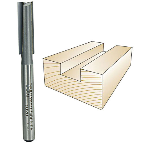 Whiteside 1020 Straight Bit, 1/4 in. SH x 5/16 in. CD x 1 in. CL