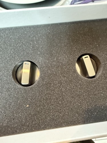 GE CAFE ELECTRIC RANGE KNOBS-SET OF 6-BRUSHED Stainless Steel FREE SHIP - Picture 2 of 3