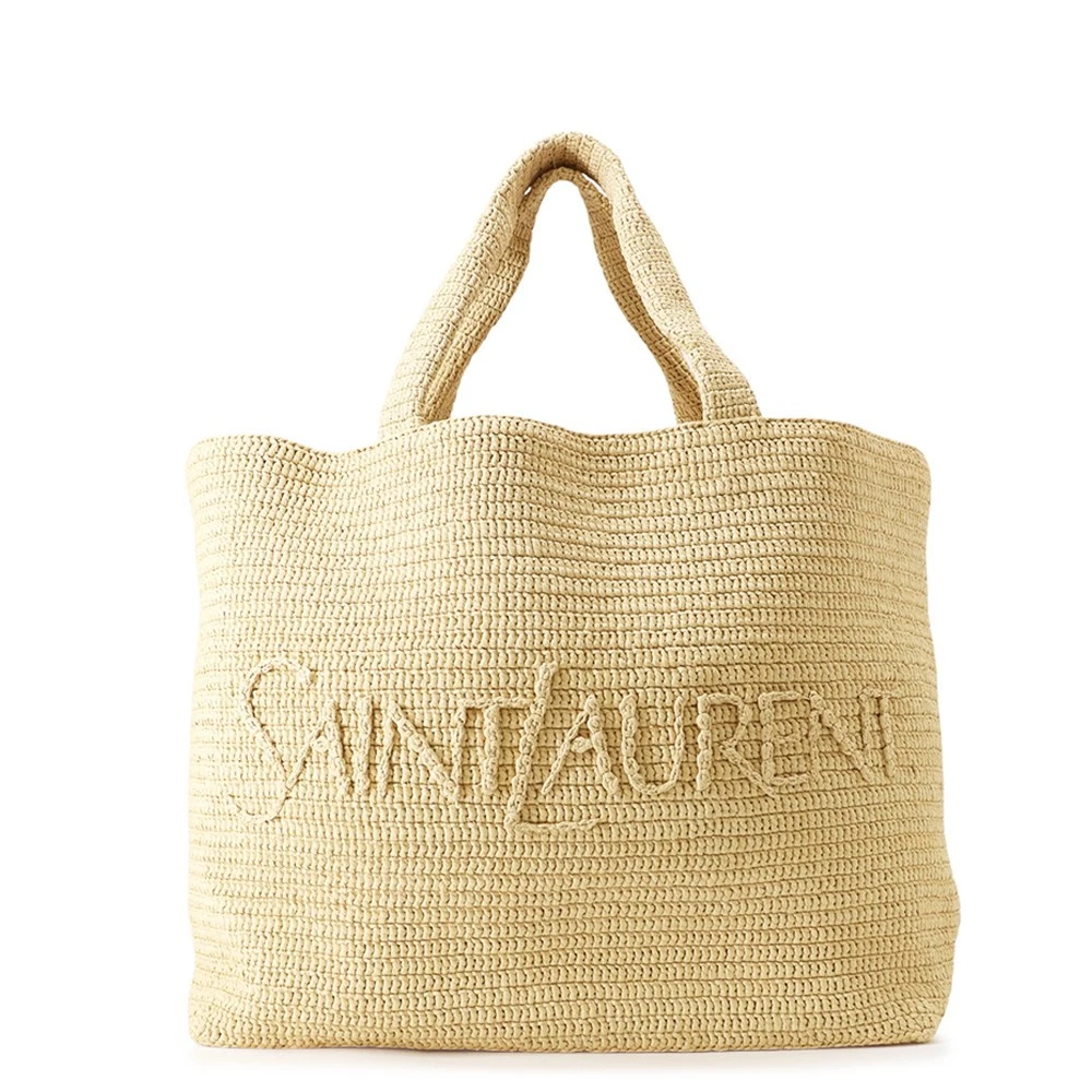 Saint Laurent — SAINT LAURENT PARIS Tote bag Raffia/Leather Beige 776763