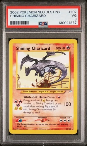 2002 Pokemon Neo Destiny #107 Shining Charizard PSA 3 VG