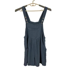 Anrabess NEW Romper Overalls linen blend loose fit adjustable