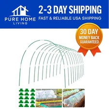 Garden Hoops Grow Tunnel - 60 Pcs Fiberglass Support for Raised Beds & Netting