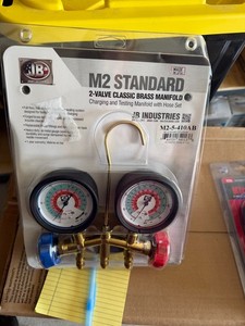 JB Industries manifold gauge, 2 Valve M2-5-410A HD NEW
