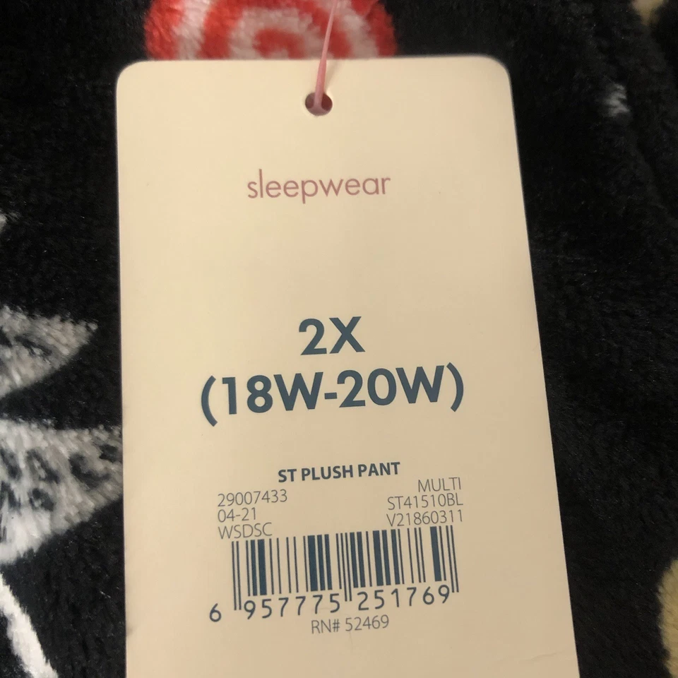 Damas Vacaciones Navidad Ropa de dormir Joggers 2X Pantalón de felpa Acogedor Cálido Festivo Nuevo con etiquetas Foto 4 de 4