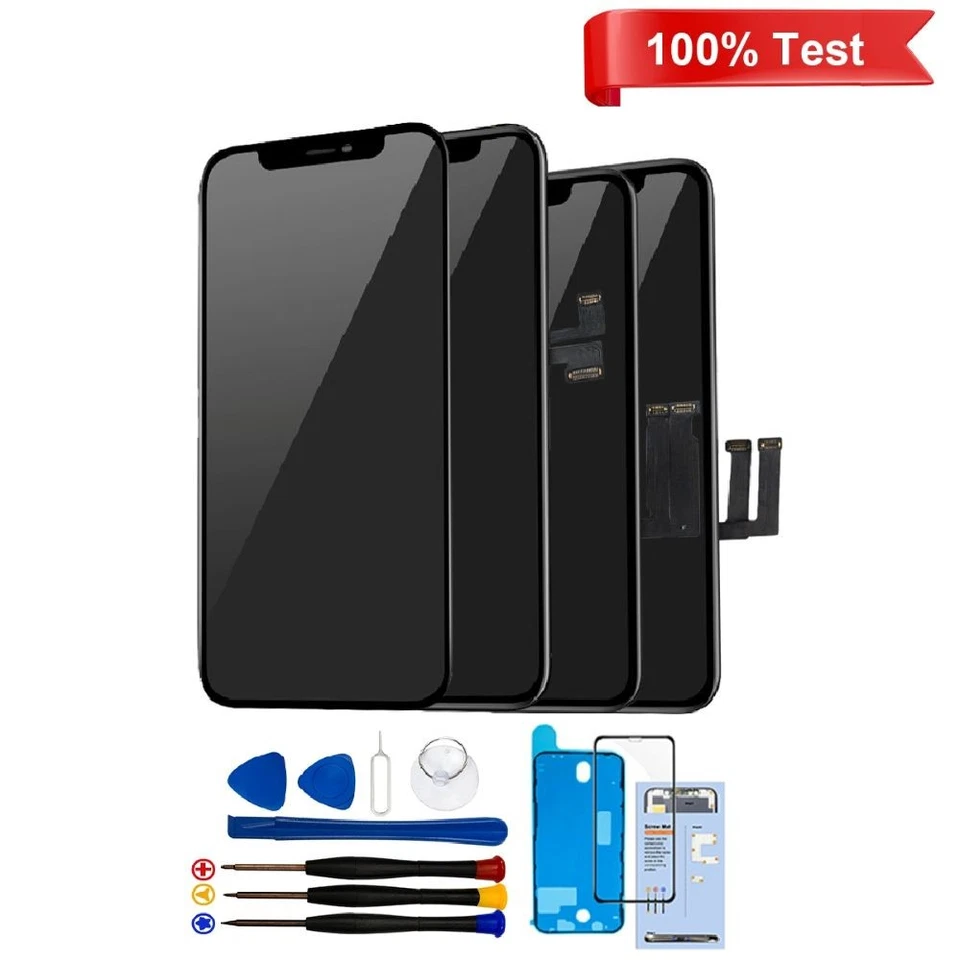 EFAITHFIX For iPhone X XS Max 11 12 13 14 15 OLED LCD Display Touch Screen Replacement Lot