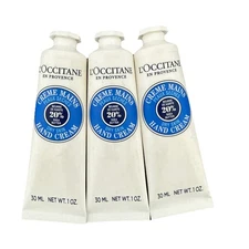 3 L'Occitane Dry Skin Hand Cream 1 Oz 30 mL Each Travel Size 20% Shea Butter