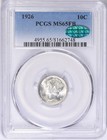 1926 Mercury Dime : PCGS MS65FB  CAC  Blazing White — photo 1