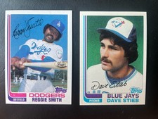 1982 Topps 2 Card Lot, Reggie Smith, Dave Stieb