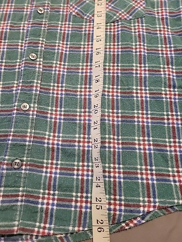 Franela a Cuadros Verde Alaska Trail De Colección Talla MED 100% Algodón Hecha en Qwa Qwa Campcore - Imagen 5 de 11