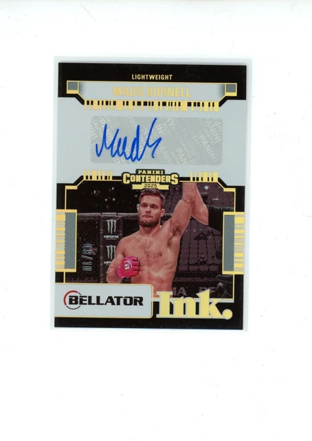 2025 Contenders PFL Mads Burnell #BT-MDB Ink Gold Auto 8/10