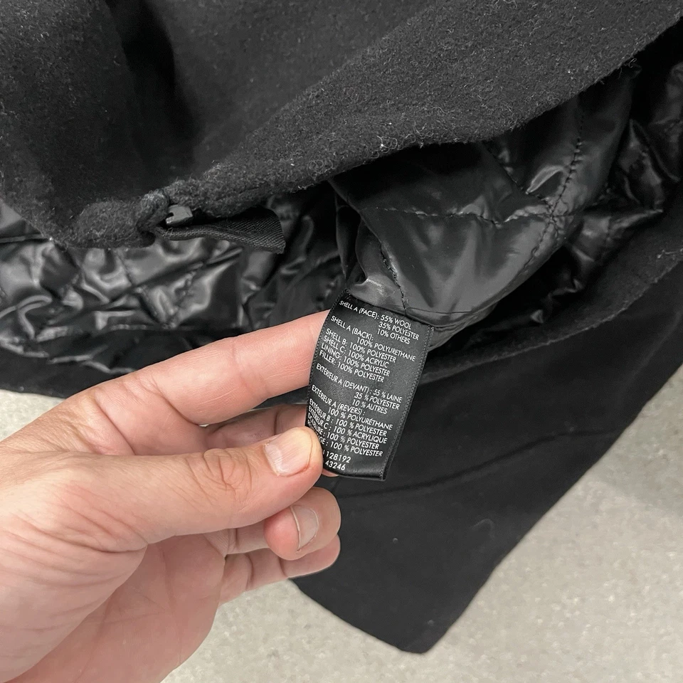 Chaqueta de lana Tumi Tech para hombre grande negra chaqueta con cremallera completa Foto 4 de 4