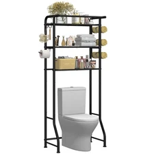 3 Tier Over The Toilet Rack, Shelf Bathroom, Bathroom Stand Organizer Space S...