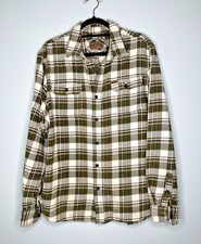 ORVIS Men's Flannel Shirt Jacket Shacket L Heavyweight Pockets Plaid Warm Cozy