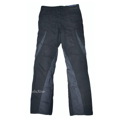 NWT Mugler H&M Black Spiral Panel Denim Jeans Pants Men's 34 NWT Mugler H&M Black Spiral Panel Denim Jeans Pants Men's 34
