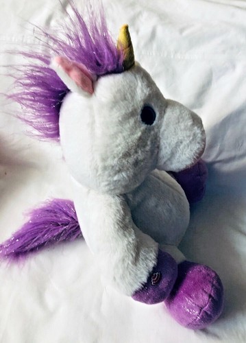 Cloud Pets 12" Plush Unicorn White Purple Plays Sends Messages - Picture 5 of 8
