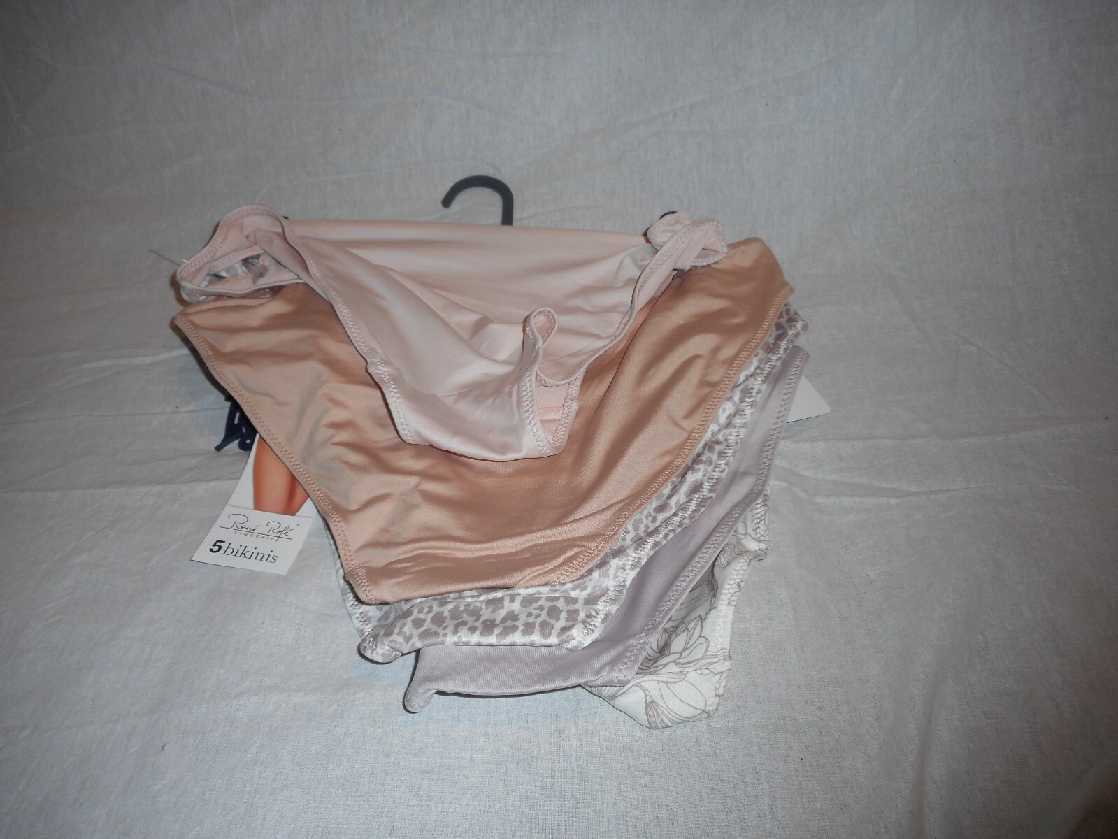 5 pK Rene Rofe Bikini & Thongs Medium,Large Extra Large Panties With 2 scrunchie