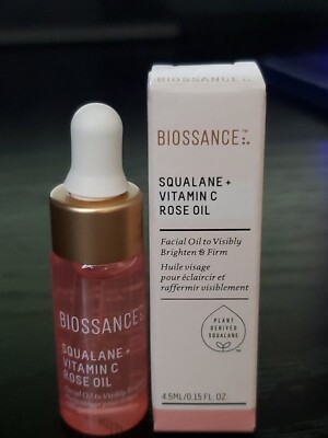 Biossance Squalane+Vitamin C Rose Oil .15oz/4.5mL Trial Sz 