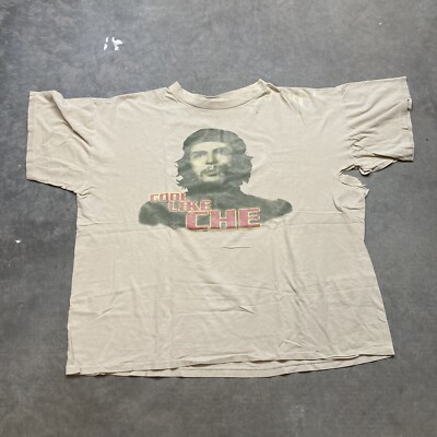 Che Guevara Shirt 2XL 00s Y2k Distressed  Revolutionary Cuban Revolution Tee